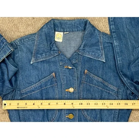 Rumble‎ Seats Rare Vtg Women's Button Up Long Sleeve Soft Denim Jacket Size M - Picture 12 of 15